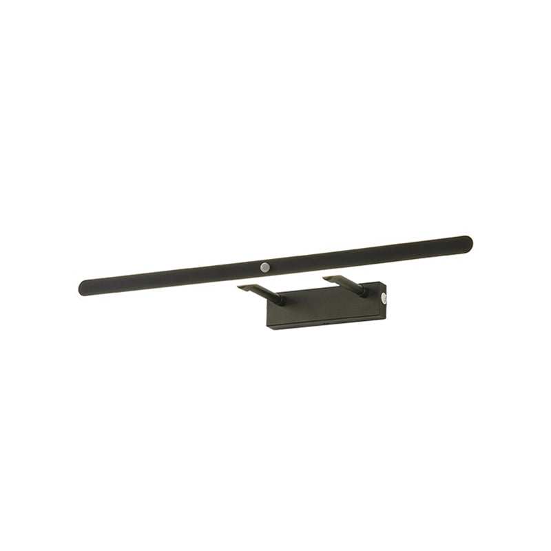 Modern Metal Vanity Light Black Straight LED Mirror Light for Bathroom