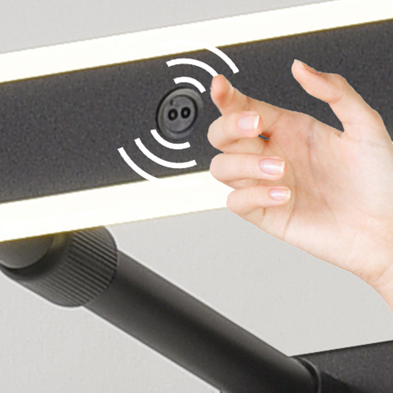 Modern Metal Vanity Light Black Straight LED Mirror Light for Bathroom