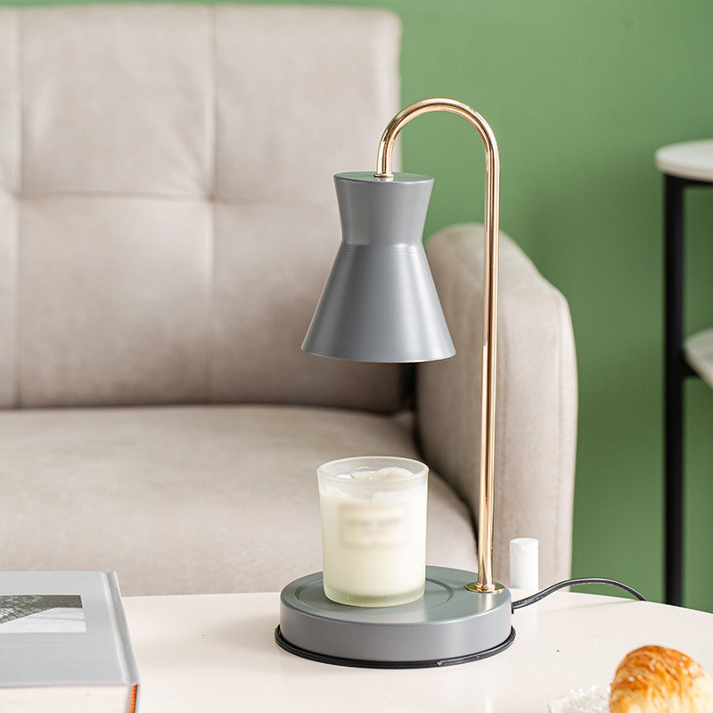 Lampada da scrivania in metallo nordico aromaterapia che si scioglie lampada da tavolo in cera senza candele per camera da letto