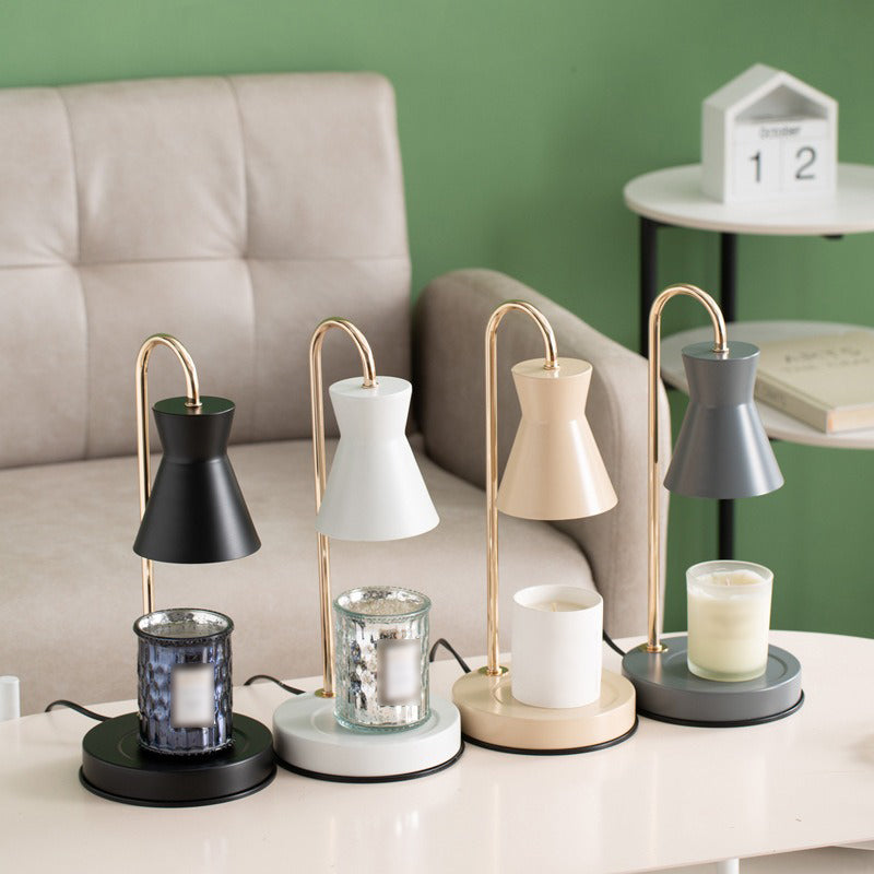 Lampada da scrivania in metallo nordico aromaterapia che si scioglie lampada da tavolo in cera senza candele per camera da letto