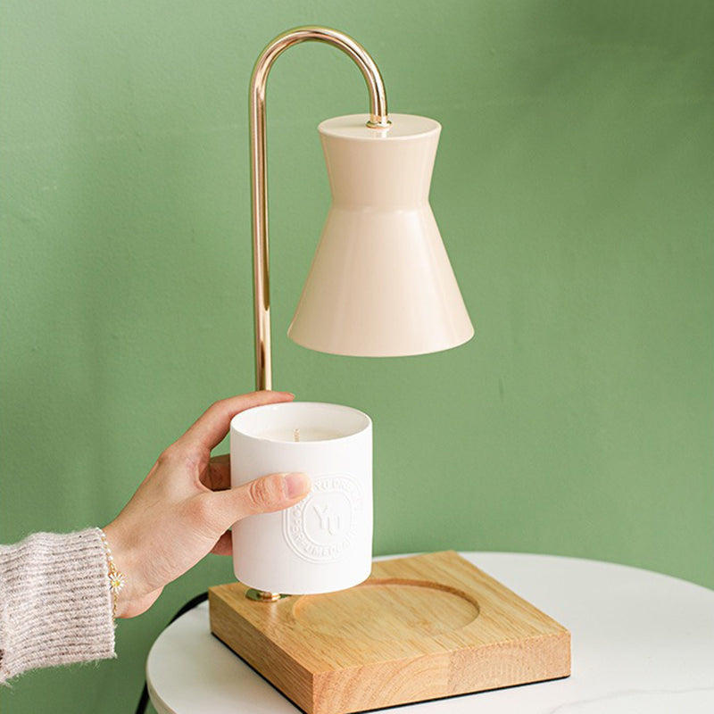 Lampada da scrivania in metallo nordico aromaterapia che si scioglie lampada da tavolo in cera senza candele per camera da letto