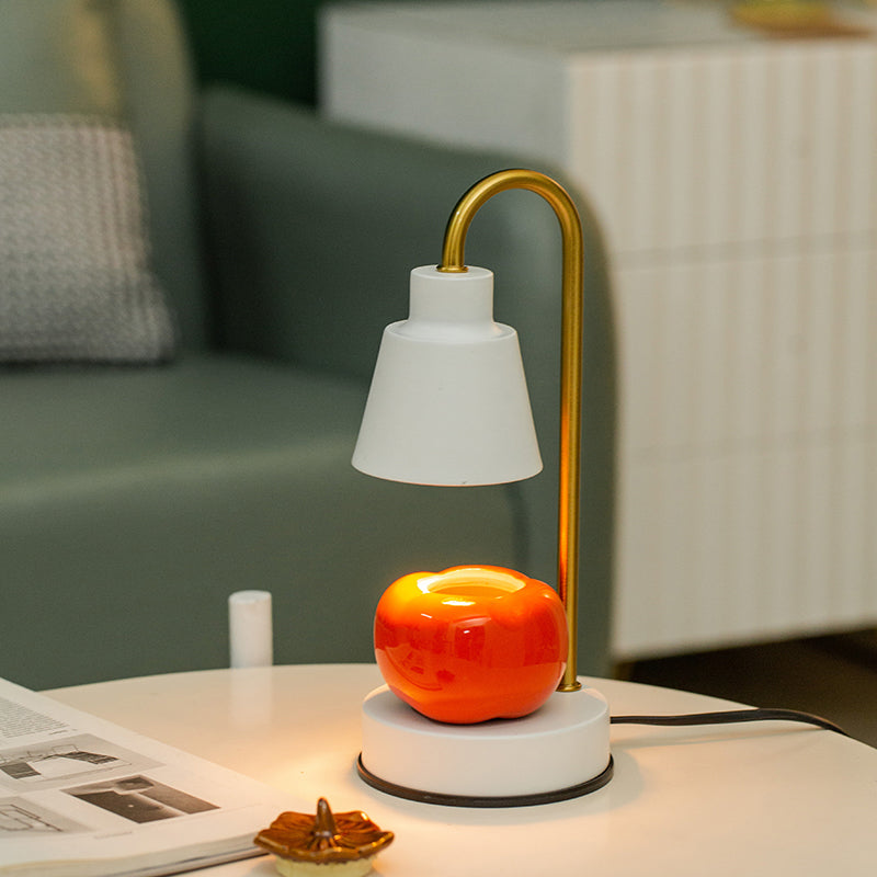 Lampada da tavolo in metallo nordico aromaterapia Lampada da scrivania di cera senza candele per camera da letto