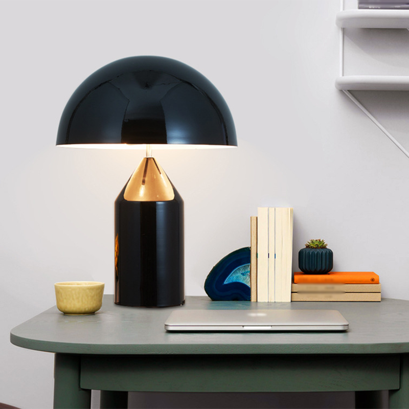 Metal Round Form Table Lampe moderne 1-Licht-Tischlampenleuchten