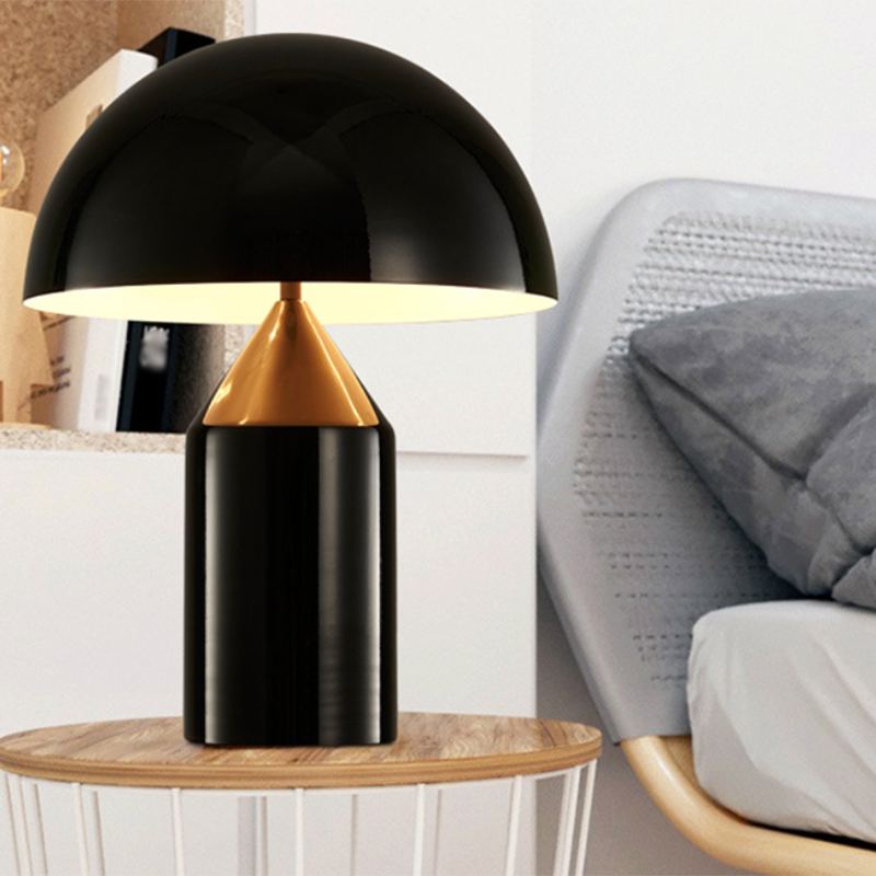 Metal Round Form Table Lampe moderne 1-Licht-Tischlampenleuchten