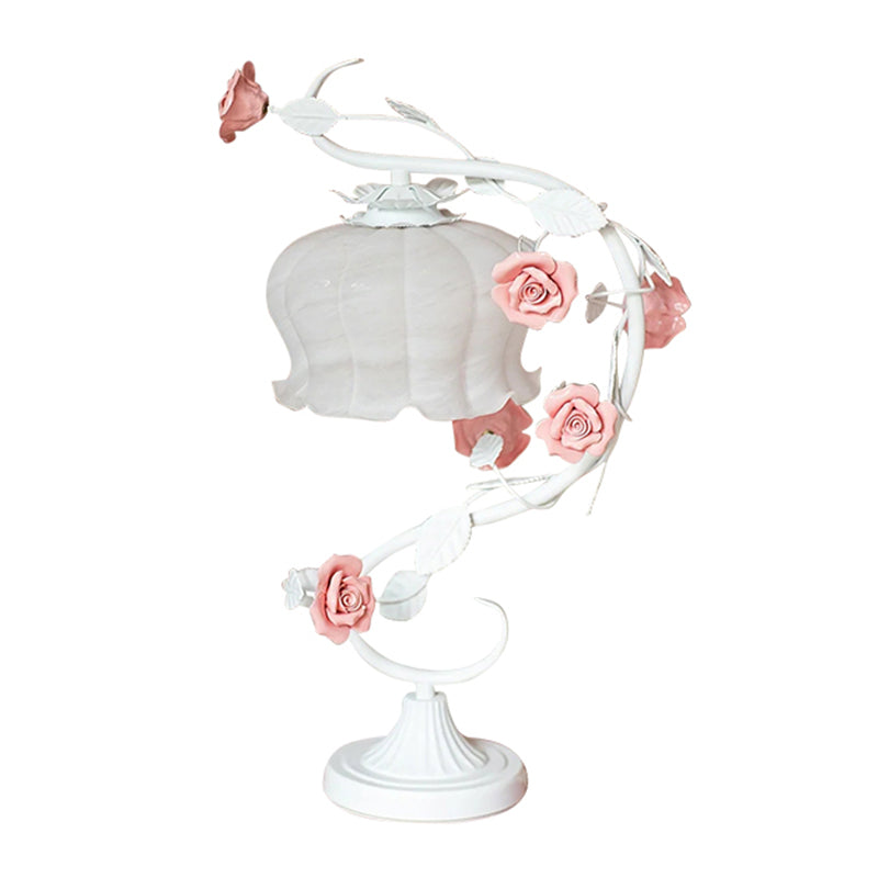 Modern Style Bowl Shape Table Lighting Glass 1 Light Table Lamp for Bedroom
