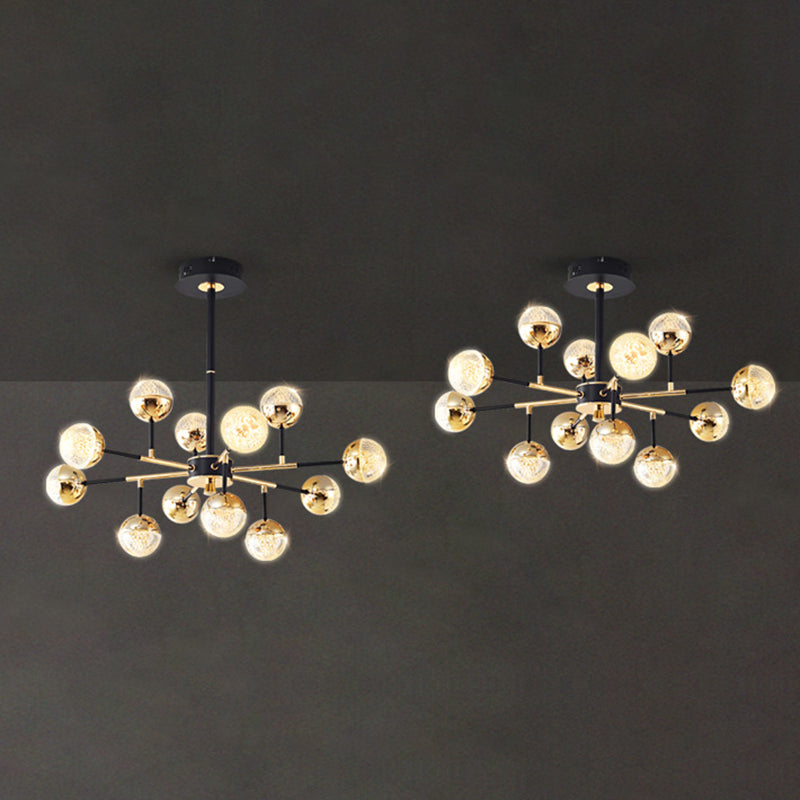 Luminaires suspendus de style moderniste Globe Shape Metal Chandelier Lights