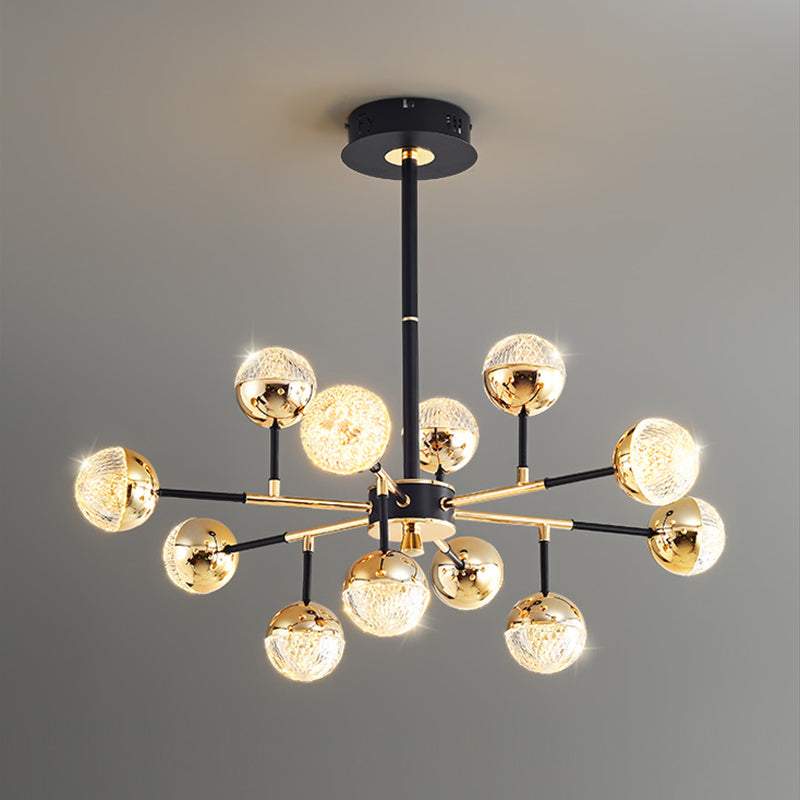 Hangende verlichtingsarmaturen modernistische stijl bolvorm met metalen kroonluchter lichten