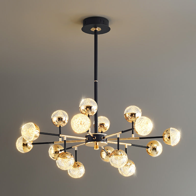 Hangende verlichtingsarmaturen modernistische stijl bolvorm met metalen kroonluchter lichten