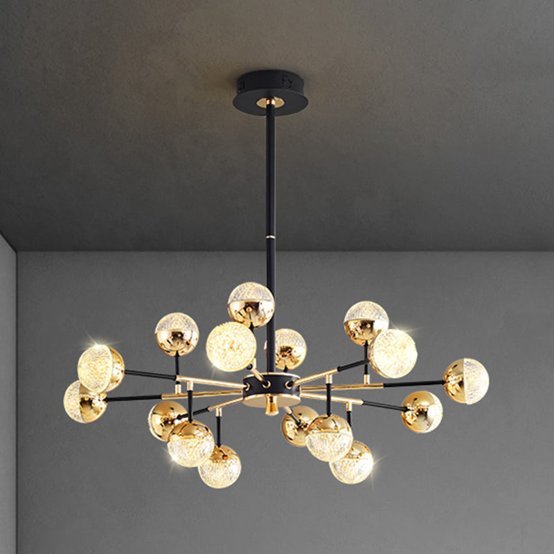 Hangende verlichtingsarmaturen modernistische stijl bolvorm met metalen kroonluchter lichten