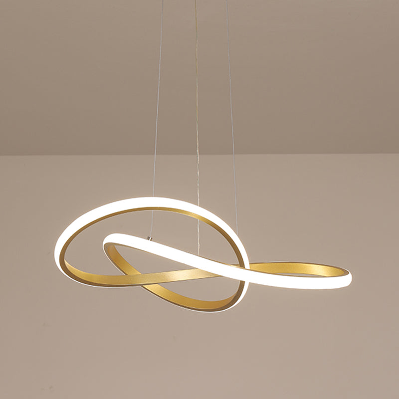 Twist Shade Metall Kronleuchter Licht moderne 1-helle Kronleuchterbeleuchtung in Gold