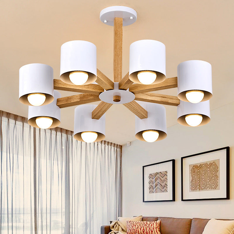 Multi -licht cilindrische tak hangende lichten moderne stijl metaalhangende verlichting