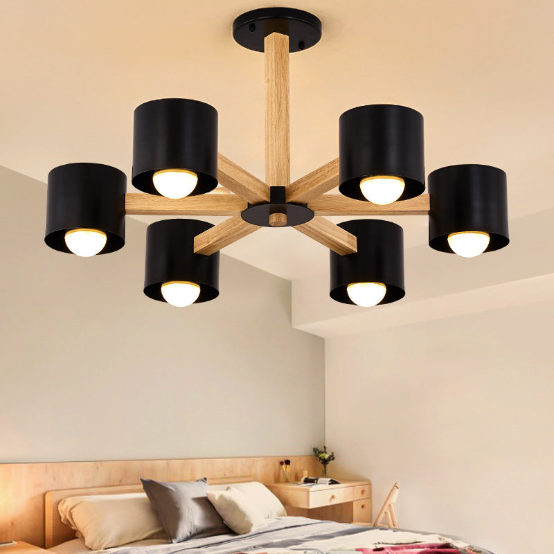 Multi -licht cilindrische tak hangende lichten moderne stijl metaalhangende verlichting