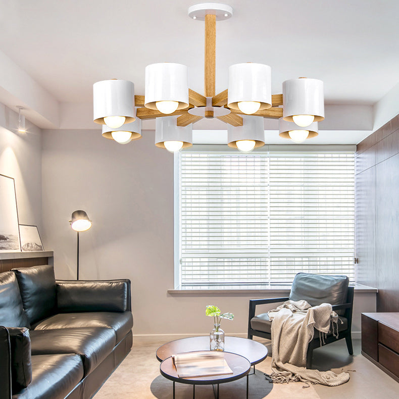 Multi -licht cilindrische tak hangende lichten moderne stijl metaalhangende verlichting