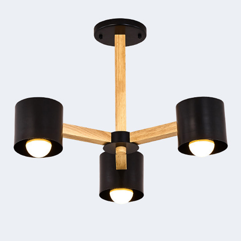 Multi -licht cilindrische tak hangende lichten moderne stijl metaalhangende verlichting