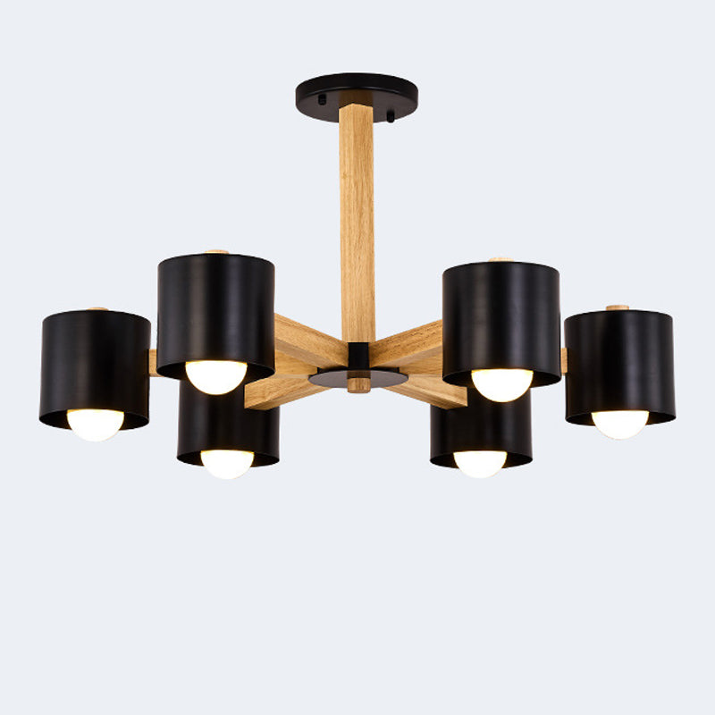 Multi -licht cilindrische tak hangende lichten moderne stijl metaalhangende verlichting