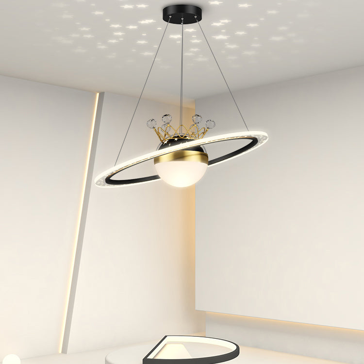 Ring Shade Metal Kroonluchter Lichten Modern 2- Lichte kroonluchter verlichtingsarmaturen