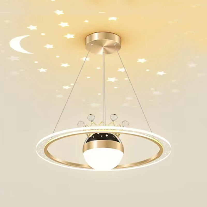 Ring Shade Metal Kroonluchter Lichten Modern 2- Lichte kroonluchter verlichtingsarmaturen