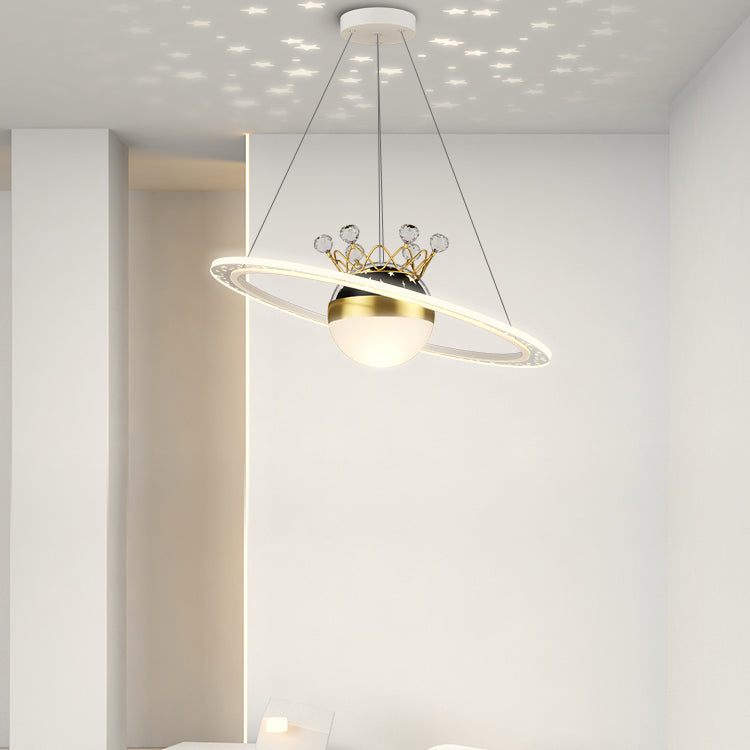 Ring Shade Metal Kroonluchter Lichten Modern 2- Lichte kroonluchter verlichtingsarmaturen