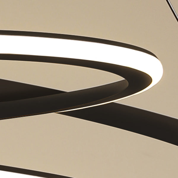 Twist Shade Metal Chandelier Light Modern 1- Light Lighting Lighting Lighting en noir