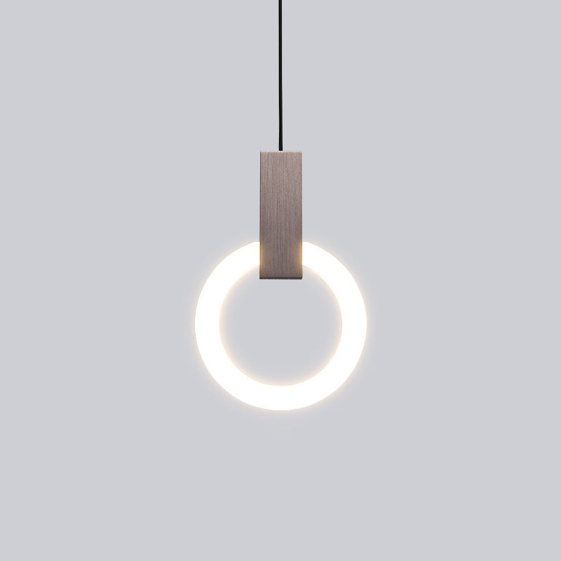 Circle Modern Hanging Light Kit Acrylic LED Pendant Light for Dining Room