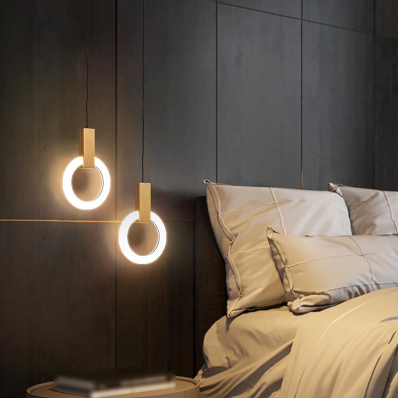 Circle Modern Hanging Light Kit Acrylic LED Pendant Light for Dining Room