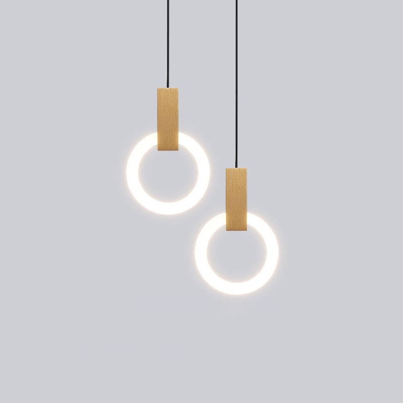 Circle Modern Hanging Light Kit Acrylic LED Pendant Light for Dining Room