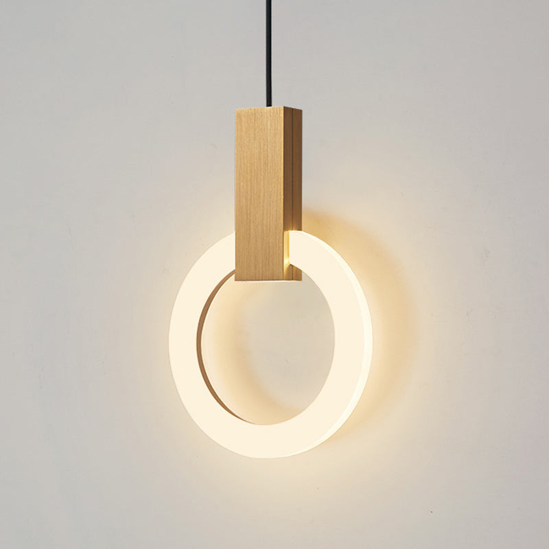 Circle Modern Hanging Light Kit Acrylic LED Pendant Light for Dining Room