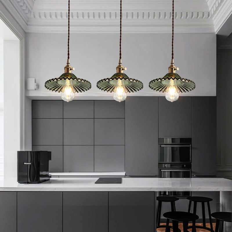 Coppa di vetro Copertura Ombra appeso Luci sospese in stile industriale 1 Fun a montaggio appeso alla luce