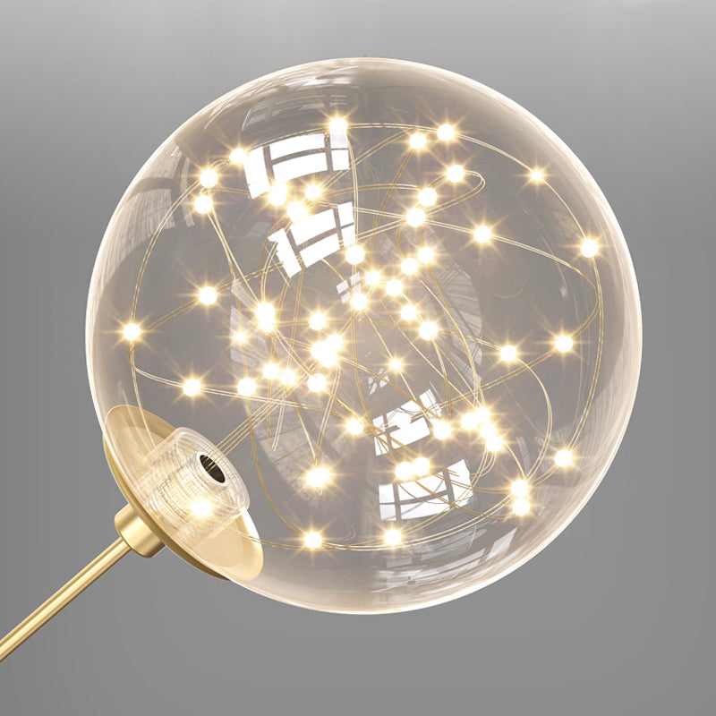 2-leichter sphärischer Anhänger Anhänger Modernes Glashängung Licht für Wohnzimmer