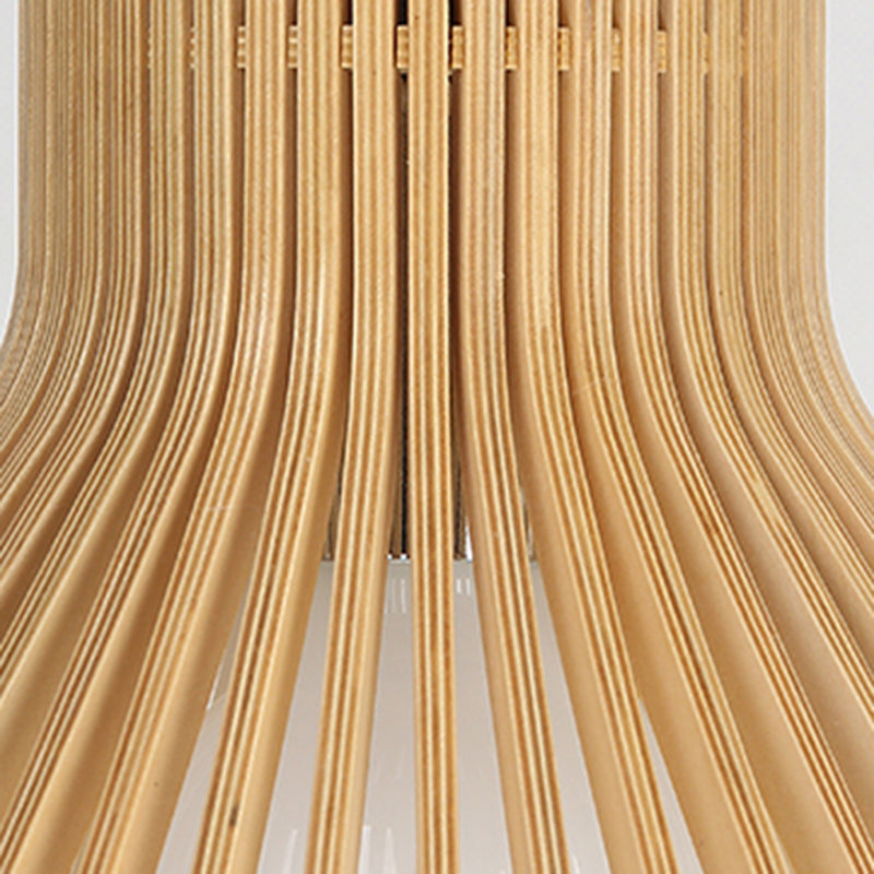 Geometric Shape Wood Hanging Light Modern 1 Light Hanging Light Fixtures in Brown