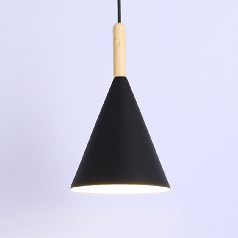 Modern Style Cone Shape Hanging Light Metal 1 Light Hanging Lamp for Bedroom