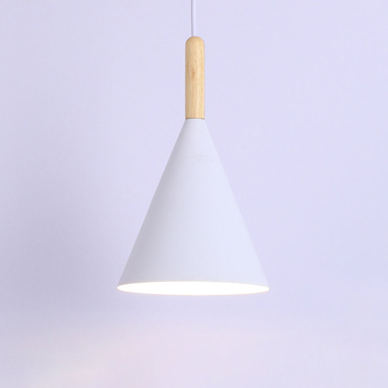 Modern Style Cone Shape Hanging Light Metal 1 Light Hanging Lamp for Bedroom
