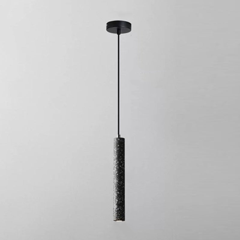 Cylinder Hanging Lights Modern Style Stone 1 Light Pendant Light Kit