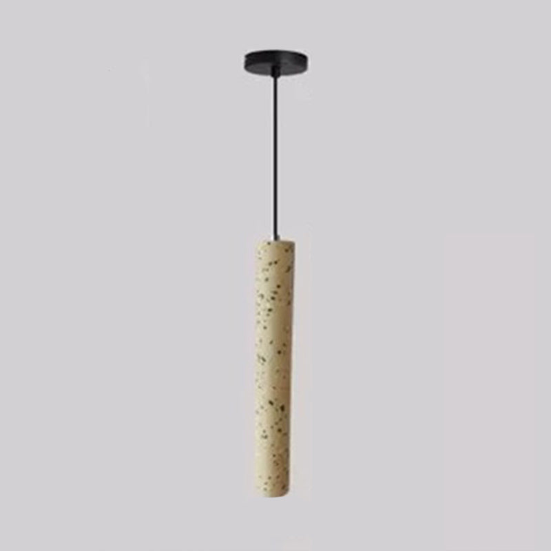 Cylinder Hanging Lights Modern Style Stone 1 Light Pendant Light Kit