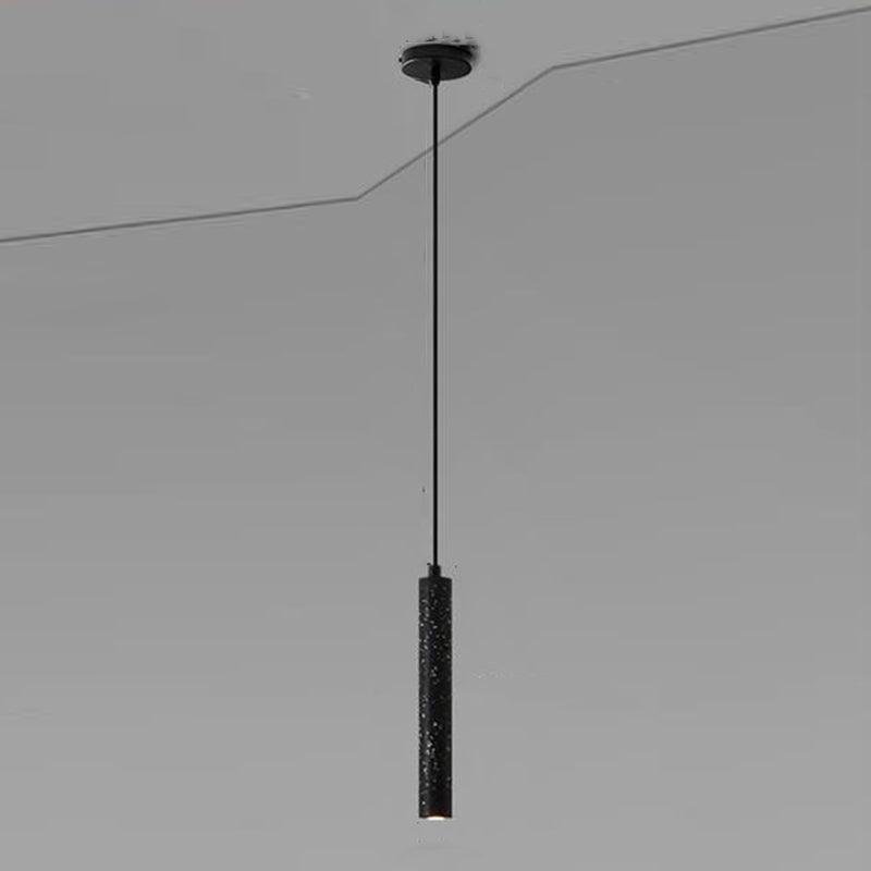 Cylinder Hanging Lights Modern Style Stone 1 Light Pendant Light Kit