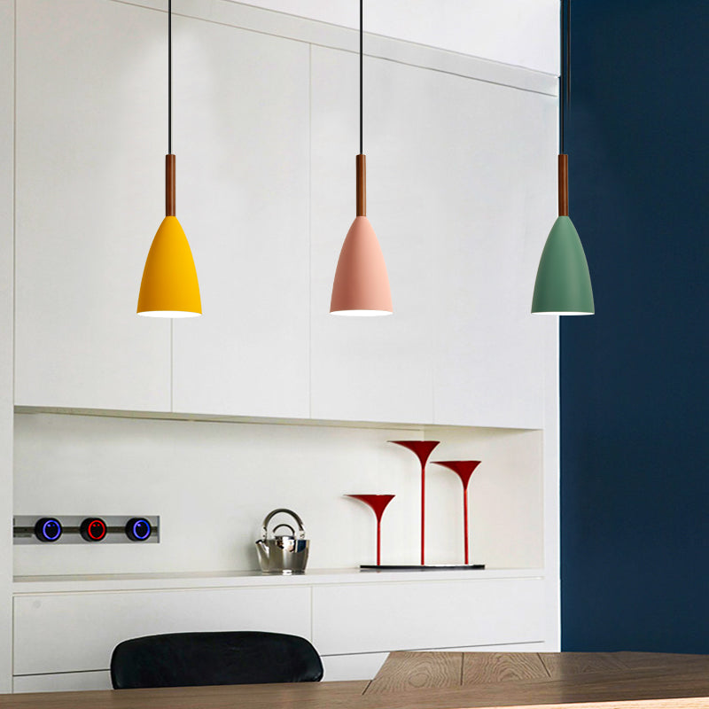 Cone Shape Hanging Light Modern Style Metal 1 Light Hanging Lighting for Living Room