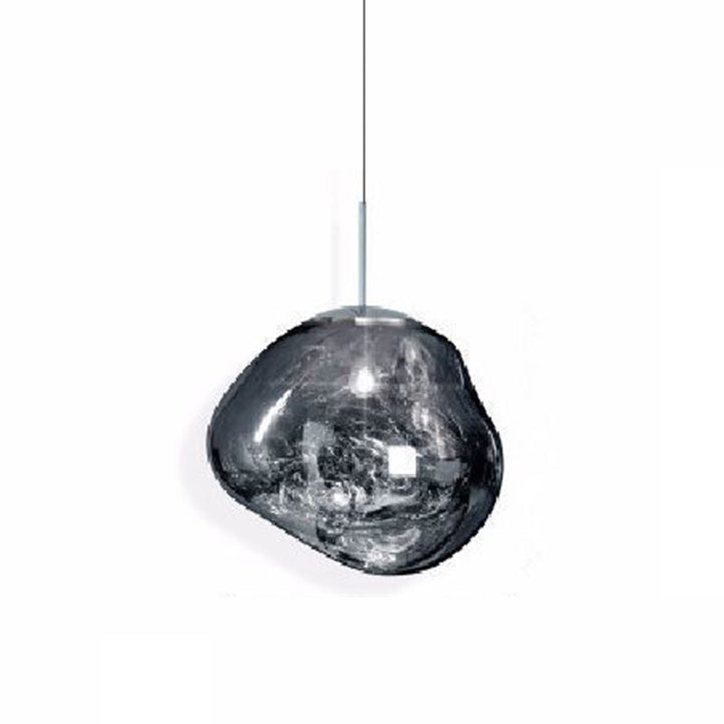 Contemporary Colorful Glass Hanging Light Creative Metallic Pendant Lighting Fixture
