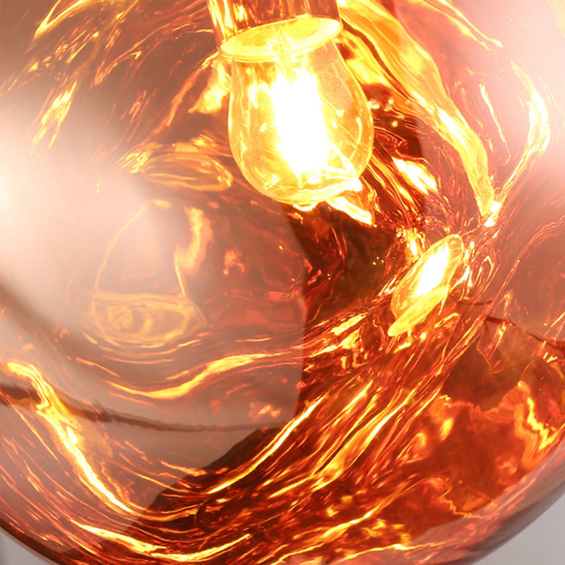 Contemporary Colorful Glass Hanging Light Creative Metallic Pendant Lighting Fixture