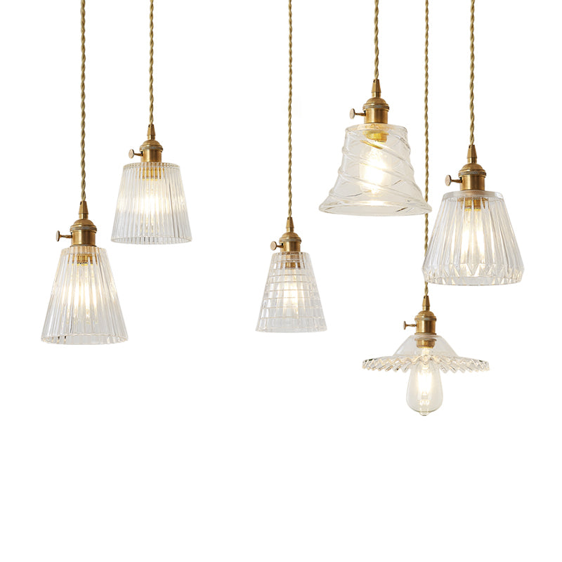 Modern Style Hanging Light Creative Glass Shade Pendant Lighting Fixture for Dining Room