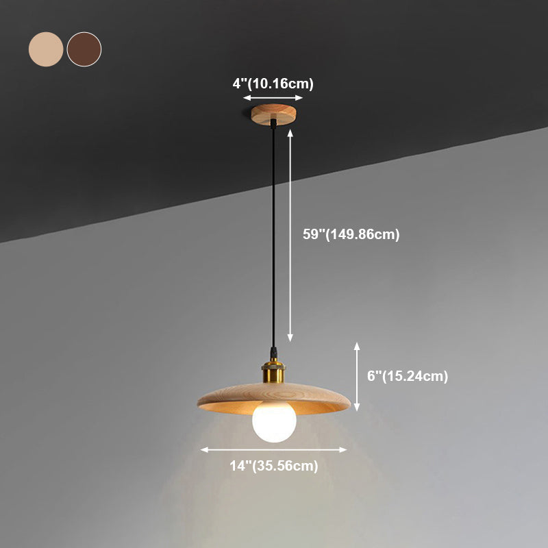 Hölzerne Suspension Anhänger Licht minimalistischer Stil Anhänger Beleuchtung
