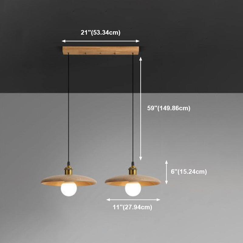 Hölzerne Suspension Anhänger Licht minimalistischer Stil Anhänger Beleuchtung