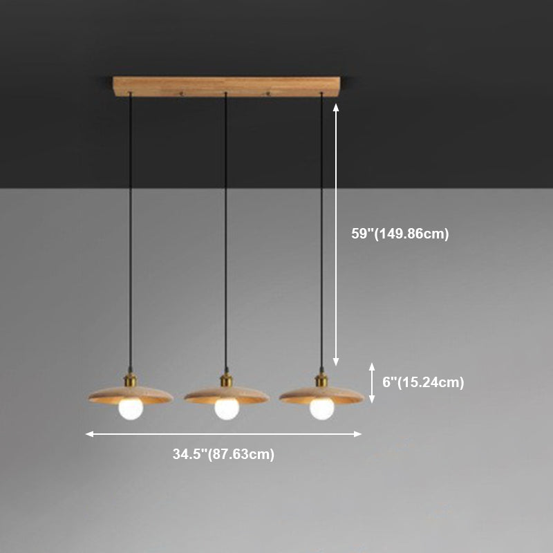 Hölzerne Suspension Anhänger Licht minimalistischer Stil Anhänger Beleuchtung