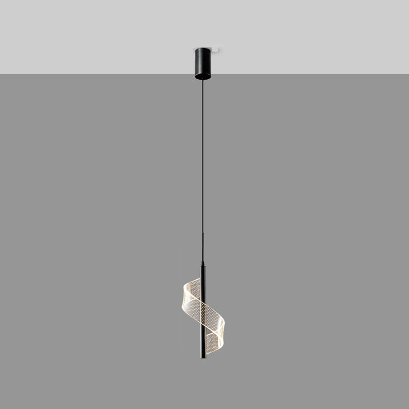 Linear Shape Metal Pendant Lights Contemporary Style Hanging Lamps