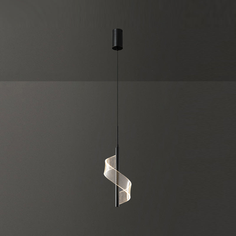 Linear Shape Metal Pendant Lights Contemporary Style Hanging Lamps