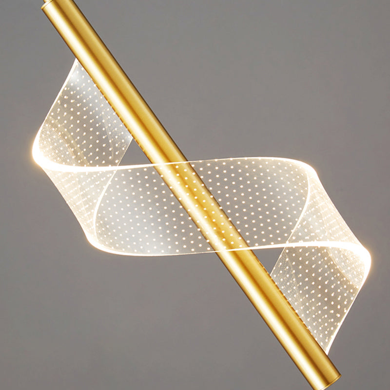 Linear Shape Metal Pendant Lights Contemporary Style Hanging Lamps