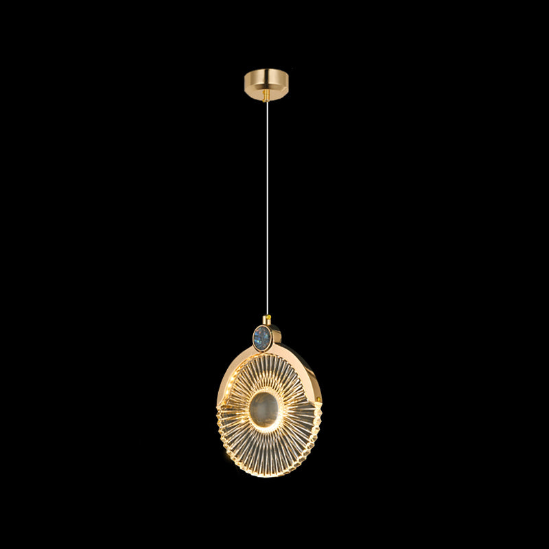 Round Shape Metal Pendant Lights Contemporary Style Hanging Lamps