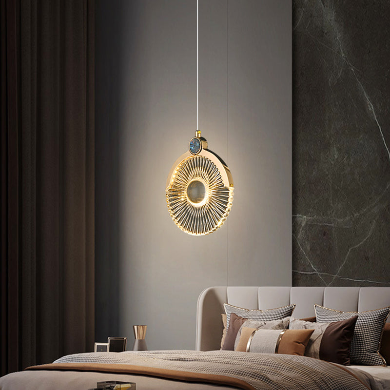 Round Shape Metal Pendant Lights Contemporary Style Hanging Lamps