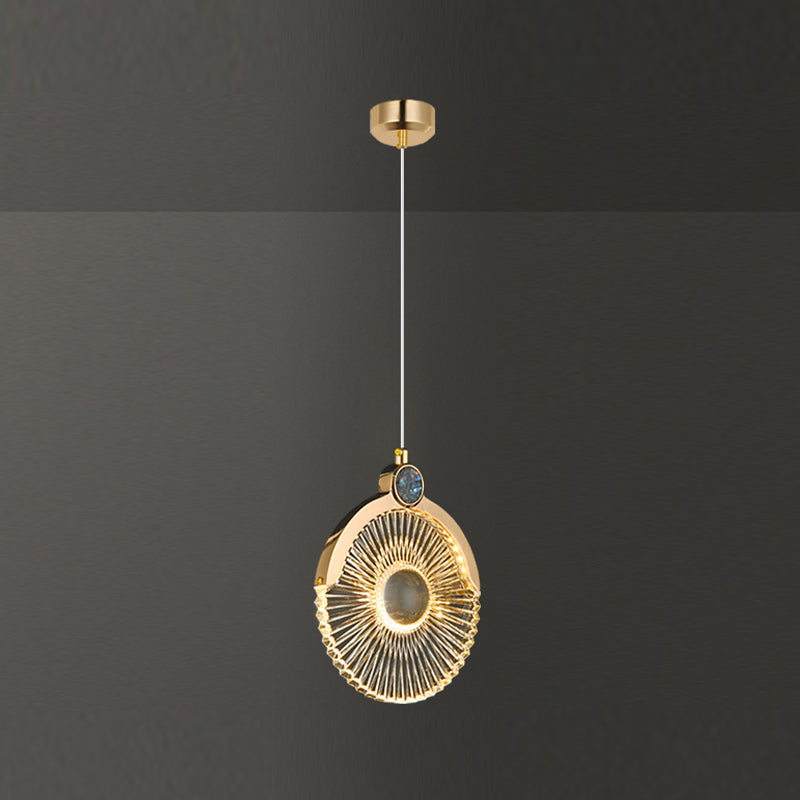 Round Shape Metal Pendant Lights Contemporary Style Hanging Lamps