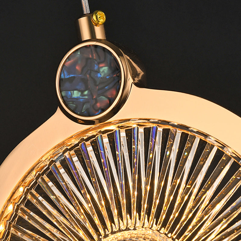 Round Shape Metal Pendant Lights Contemporary Style Hanging Lamps