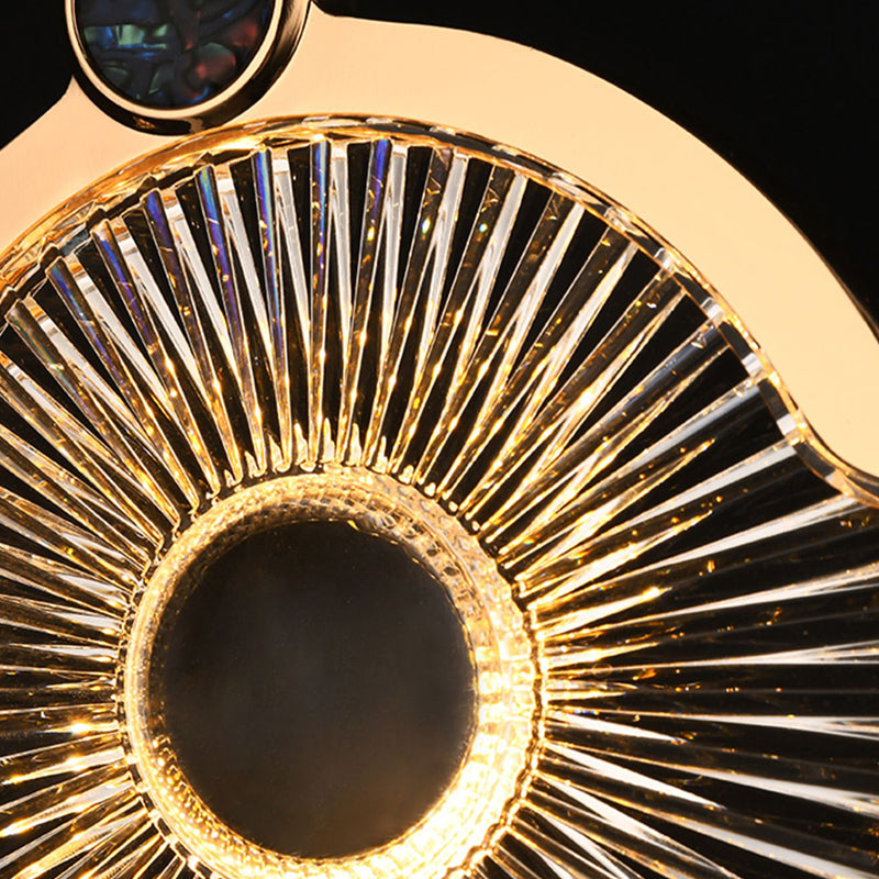 Round Shape Metal Pendant Lights Contemporary Style Hanging Lamps